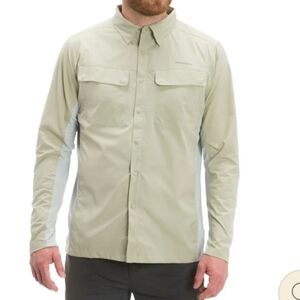 Grundens Men's Lightweight Mint Snap Longsleeve Shirt Size L